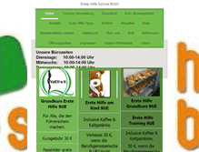 Tablet Screenshot of erstehilfeschule-bruehl.de